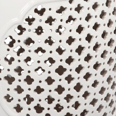 Sunnydaze Decor Sunnydaze Marrakesh Lattice Ceramic Decorative Garden Stool - 17.75" - White 6 Sunnydaze Decor Sunnydaze Marrakesh Lattice Ceramic Decorative Garden Stool - 17.75" - White - Image 4