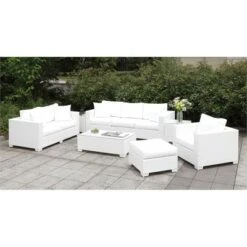 Arthur Modern Rattan Patio Small Ottoman in White - Furniture of America 8 Arthur Modern Rattan Patio Small Ottoman in White - Furniture of America -Garden Haven Store unnamed file 1827