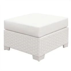 Arthur Modern Rattan Patio Small Ottoman in White - Furniture of America 9 Arthur Modern Rattan Patio Small Ottoman in White - Furniture of America -Garden Haven Store unnamed file 1828