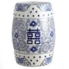 happimess Double Happiness 18" Chinoiserie Ceramic Drum Garden Stool, Blue/White -Garden Haven Store unnamed file 1839