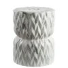 happimess Chevron Drum 17.5" White Marble Finish Ceramic Garden Stool -Garden Haven Store unnamed file 1843