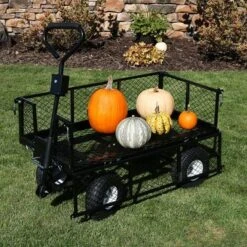 Sunnydaze Decor Sunnydaze Outdoor Lawn and Garden Heavy-Duty Durable Steel Mesh Utility Dump Wagon Cart with Removable Sides - Black 17 Sunnydaze Decor Sunnydaze Outdoor Lawn and Garden Heavy-Duty Durable Steel Mesh Utility Dump Wagon Cart with Removable Sides - Black -Garden Haven Store unnamed file 193