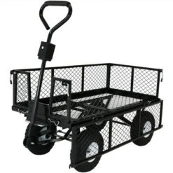 Sunnydaze Decor Sunnydaze Outdoor Lawn and Garden Heavy-Duty Durable Steel Mesh Utility Dump Wagon Cart with Removable Sides - Black 19 Sunnydaze Decor Sunnydaze Outdoor Lawn and Garden Heavy-Duty Durable Steel Mesh Utility Dump Wagon Cart with Removable Sides - Black -Garden Haven Store unnamed file 195