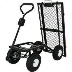 Sunnydaze Decor Sunnydaze Outdoor Lawn and Garden Heavy-Duty Durable Steel Mesh Utility Dump Wagon Cart with Removable Sides - Black 21 Sunnydaze Decor Sunnydaze Outdoor Lawn and Garden Heavy-Duty Durable Steel Mesh Utility Dump Wagon Cart with Removable Sides - Black -Garden Haven Store unnamed file 197