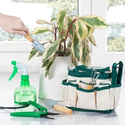 Nature Spring 7-Piece Gardening Tool Set and Carrying Tote Bag Organizer 3 Nature Spring 7-Piece Gardening Tool Set and Carrying Tote Bag Organizer - Image 2