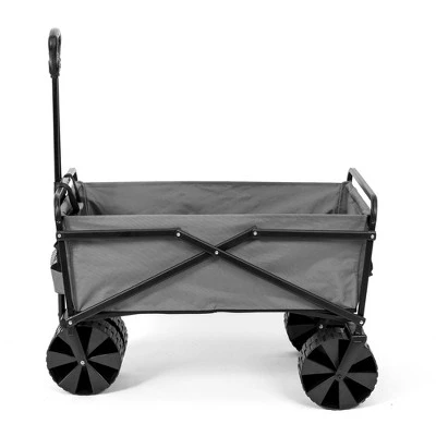 Seina Manual 150 Pound Capacity Folding Utility Beach Wagon Outdoor Cart, Gray 6 Seina Manual 150 Pound Capacity Folding Utility Beach Wagon Outdoor Cart, Gray - Image 4