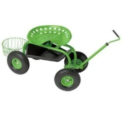 Deluxe Garden Tractor Scoot Cart Rolling Scooter with Handle, Swivel Seat & Tool Tray, Basket - Gardener's Supply Company -Garden Haven Store unnamed file 349