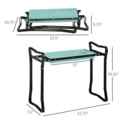 Outsunny Padded Garden Kneeler and Seat Bench Padded Foldable Garden Stool Green -Garden Haven Store unnamed file 380
