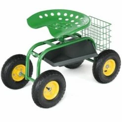 Costway Rolling Tray Gardening Planting with Work Seat Garden Cart -Garden Haven Store unnamed file 413