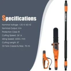 Costway 8 Amp 8'' Corded Electric Pole Saw, Adjustable Head & Telescoping Shaft -Garden Haven Store unnamed file 433