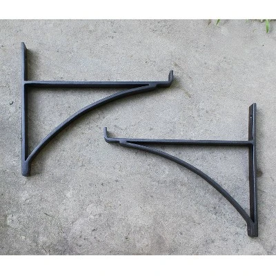 2pk 12.5" Rookwood Mantle Planter Box Bracket Black - ACHLA Designs 4 2pk 12.5" Rookwood Mantle Planter Box Bracket Black - ACHLA Designs - Image 2