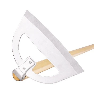 Nisaku Japanese Stainless Steel Semi-Long Half Moon Hoe, 6-Inch Blade. 4 Nisaku Japanese Stainless Steel Semi-Long Half Moon Hoe, 6-Inch Blade. - Image 2