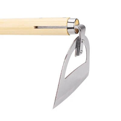 Nisaku Japanese Stainless Steel Semi-Long Half Moon Hoe, 6-Inch Blade. 5 Nisaku Japanese Stainless Steel Semi-Long Half Moon Hoe, 6-Inch Blade. - Image 3