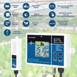 Autopilot APC8200 Hydroponics CO2 Monitor and Controller with 15-Inch Remote Sensor for Grow Rooms and Tents with Memory Tracker, Blue -Garden Haven Store unnamed file 567
