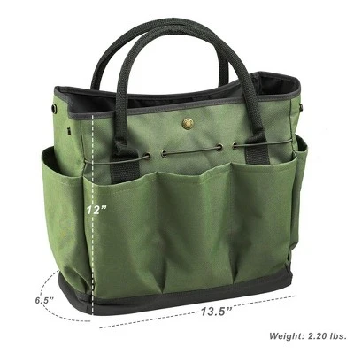 Picnic at Ascot Eco Gardening Tote with 3 Tools - Forest Green 3 Picnic at Ascot Eco Gardening Tote with 3 Tools - Forest Green