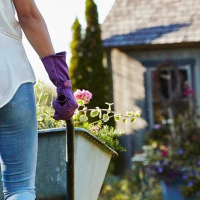 Dig It Handwear Purple High 5 Women's Long Cuff Fingertip Protector Gardening and Utility Gloves - XL 3 Dig It Handwear Purple High 5 Women's Long Cuff Fingertip Protector Gardening and Utility Gloves - XL - Image 2