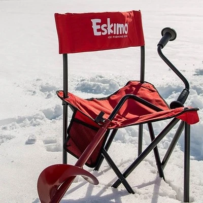 Eskimo HD08 8-Inch Stainless Steel Ice Fishing Hand Powered Manual Auger Bit with Handle and Blade Protector, Red 3 Eskimo HD08 8-Inch Stainless Steel Ice Fishing Hand Powered Manual Auger Bit with Handle and Blade Protector, Red