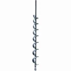 BFG Supply Co Jisco JISJL24 Steel 1.75 Inch x 24 Inch Long Garden/Lawn Landscaping Bulb Planting Earth Auger Power Drill Bit Attachment, Silver