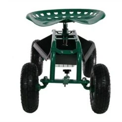 Sunnydaze Decor Sunnydaze Outdoor Lawn and Garden Heavy-Duty Steel Rolling Gardening Cart with Adjustable Height Swivel Chair, Tool Tray, and Basket - Green 18 Sunnydaze Decor Sunnydaze Outdoor Lawn and Garden Heavy-Duty Steel Rolling Gardening Cart with Adjustable Height Swivel Chair, Tool Tray, and Basket - Green -Garden Haven Store unnamed file 823