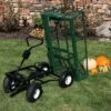 Sunnydaze Decor Sunnydaze Outdoor Lawn and Garden Heavy-Duty Durable Steel Mesh Utility Dump Wagon Cart with Removable Sides - Green -Garden Haven Store unnamed file 908