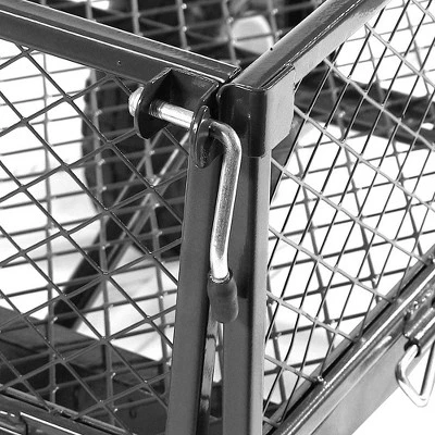 Sunnydaze Decor Sunnydaze Outdoor Lawn and Garden Heavy-Duty Durable Steel Mesh Utility Wagon Cart with Removable Sides - Green 4 Sunnydaze Decor Sunnydaze Outdoor Lawn and Garden Heavy-Duty Durable Steel Mesh Utility Wagon Cart with Removable Sides - Green - Image 2