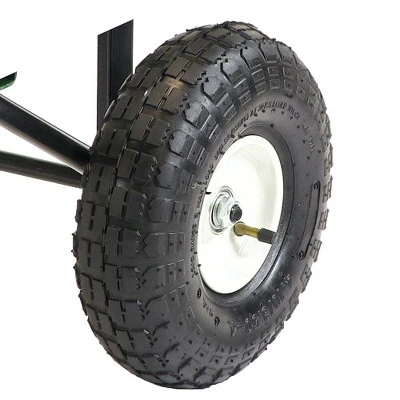 Sunnydaze Decor Sunnydaze Outdoor Lawn and Garden Heavy-Duty Durable Steel Mesh Utility Wagon Cart with Removable Sides - Green 6 Sunnydaze Decor Sunnydaze Outdoor Lawn and Garden Heavy-Duty Durable Steel Mesh Utility Wagon Cart with Removable Sides - Green - Image 4