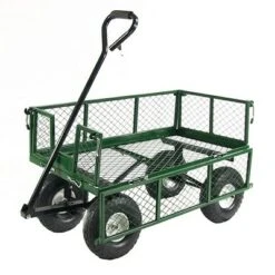 Sunnydaze Decor Sunnydaze Outdoor Lawn and Garden Heavy-Duty Durable Steel Mesh Utility Wagon Cart with Removable Sides - Green 17 Sunnydaze Decor Sunnydaze Outdoor Lawn and Garden Heavy-Duty Durable Steel Mesh Utility Wagon Cart with Removable Sides - Green -Garden Haven Store unnamed file 938