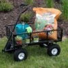 Sunnydaze Decor Sunnydaze Outdoor Lawn and Garden Heavy-Duty Durable Steel Mesh Utility Wagon Cart with Removable Sides - Black 2 Sunnydaze Decor Sunnydaze Outdoor Lawn and Garden Heavy-Duty Durable Steel Mesh Utility Wagon Cart with Removable Sides - Black -Garden Haven Store unnamed file 956