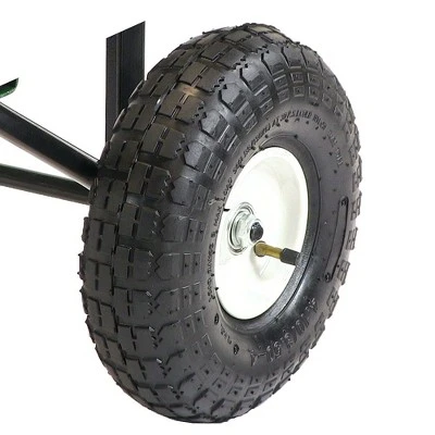 Sunnydaze Decor Sunnydaze Outdoor Lawn and Garden Heavy-Duty Durable Steel Mesh Utility Wagon Cart with Removable Sides - Black 6 Sunnydaze Decor Sunnydaze Outdoor Lawn and Garden Heavy-Duty Durable Steel Mesh Utility Wagon Cart with Removable Sides - Black - Image 4