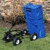 Sunnydaze Decor Sunnydaze Outdoor Lawn and Garden Heavy-Duty Steel Dump Cart with Removable Sides and Weather-Resistant Polyester Liner - Blue 1 Sunnydaze Decor Sunnydaze Outdoor Lawn and Garden Heavy-Duty Steel Dump Cart with Removable Sides and Weather-Resistant Polyester Liner - Blue -Garden Haven Store unnamed file 973