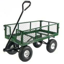 Sunnydaze Decor Sunnydaze Outdoor Lawn and Garden Heavy-Duty Steel Utility Cart with Removable Sides and Weather-Resistant Polyester Liner - Green 19 Sunnydaze Decor Sunnydaze Outdoor Lawn and Garden Heavy-Duty Steel Utility Cart with Removable Sides and Weather-Resistant Polyester Liner - Green -Garden Haven Store unnamed file 990